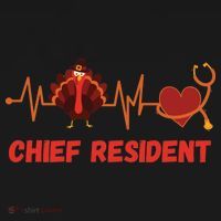Thanksgiving Chief Resident Heartbeat Stethoscope Doctor Gift Women's Hoodie thumb 2