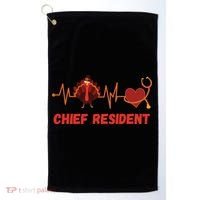 Thanksgiving Chief Resident Heartbeat Stethoscope Doctor Gift Golf Towel thumb 0