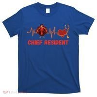 Thanksgiving Chief Resident Heartbeat Stethoscope Doctor Gift T-Shirt thumb 0