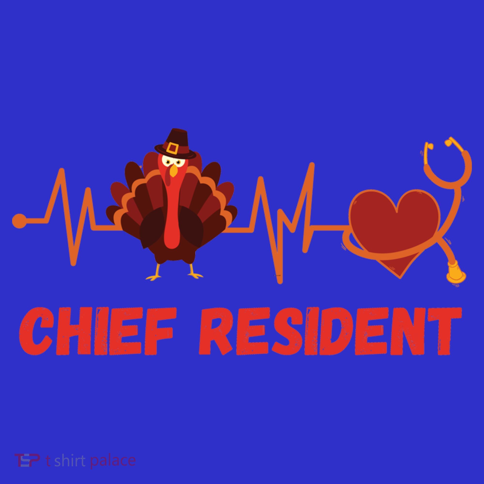 Thanksgiving Chief Resident Heartbeat Stethoscope Doctor Gift Women's Tank Top