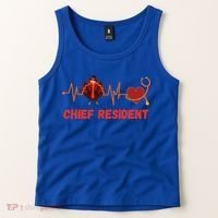 Thanksgiving Chief Resident Heartbeat Stethoscope Doctor Gift Tank Top thumb 2