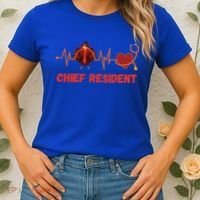 Thanksgiving Chief Resident Heartbeat Stethoscope Doctor Gift Women's T-Shirt thumb 2