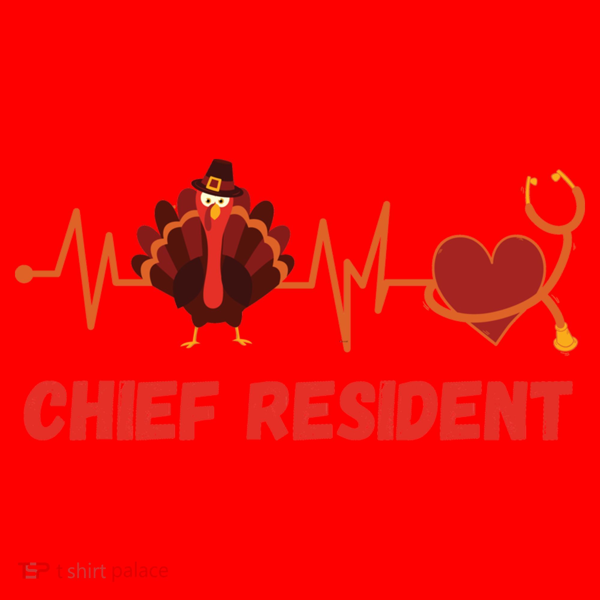 Thanksgiving Chief Resident Heartbeat Stethoscope Doctor Gift Santa Hat