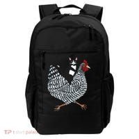 Tuxedo Cat Riding Chicken Funny Backpack thumb 0