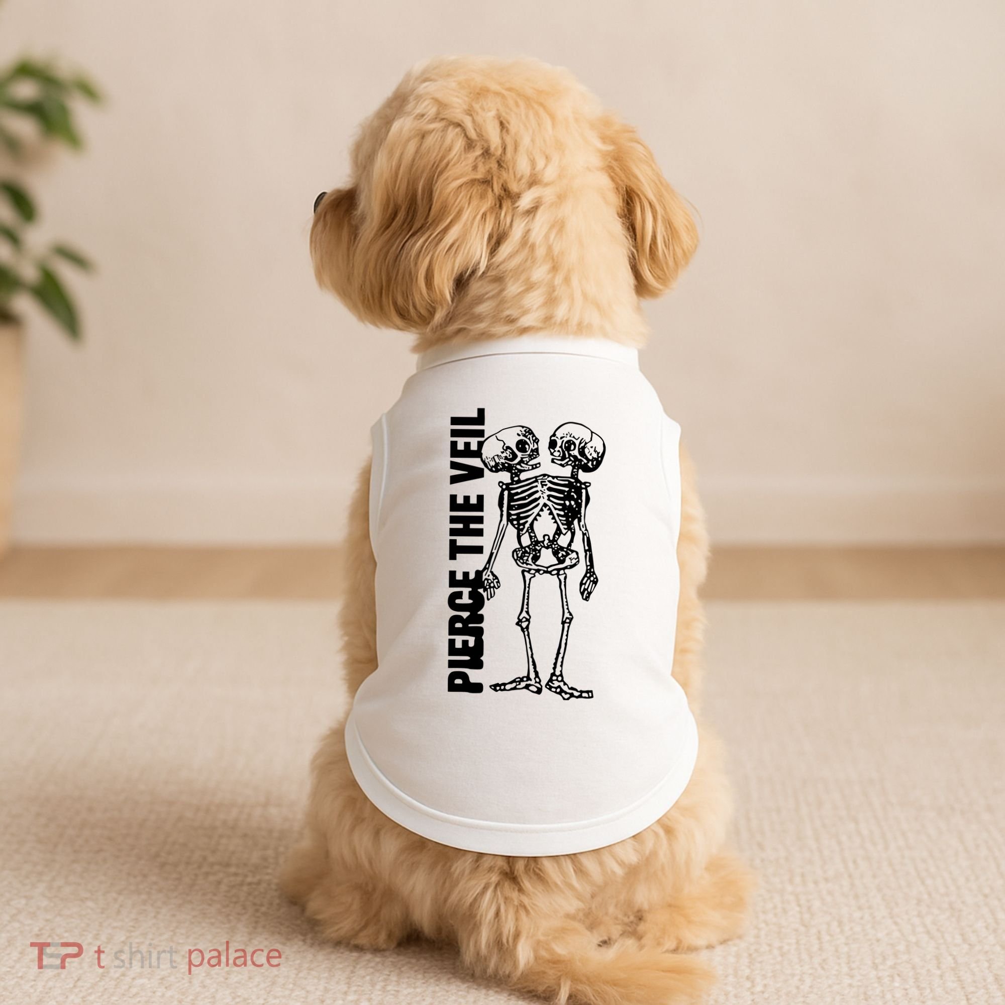 Tan Conjoined Skeleton Doggie Tank