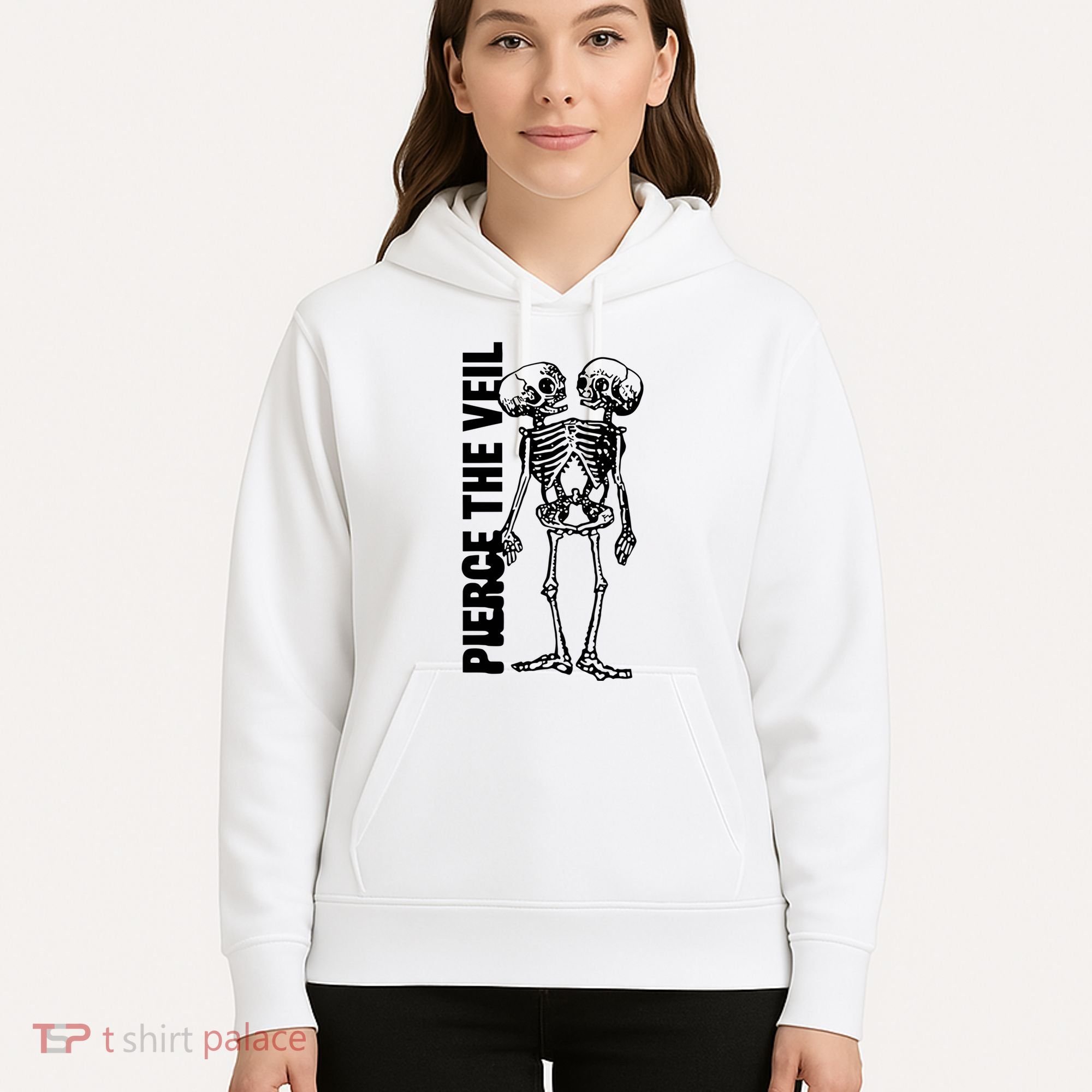 Tan Conjoined Skeleton Hoodie