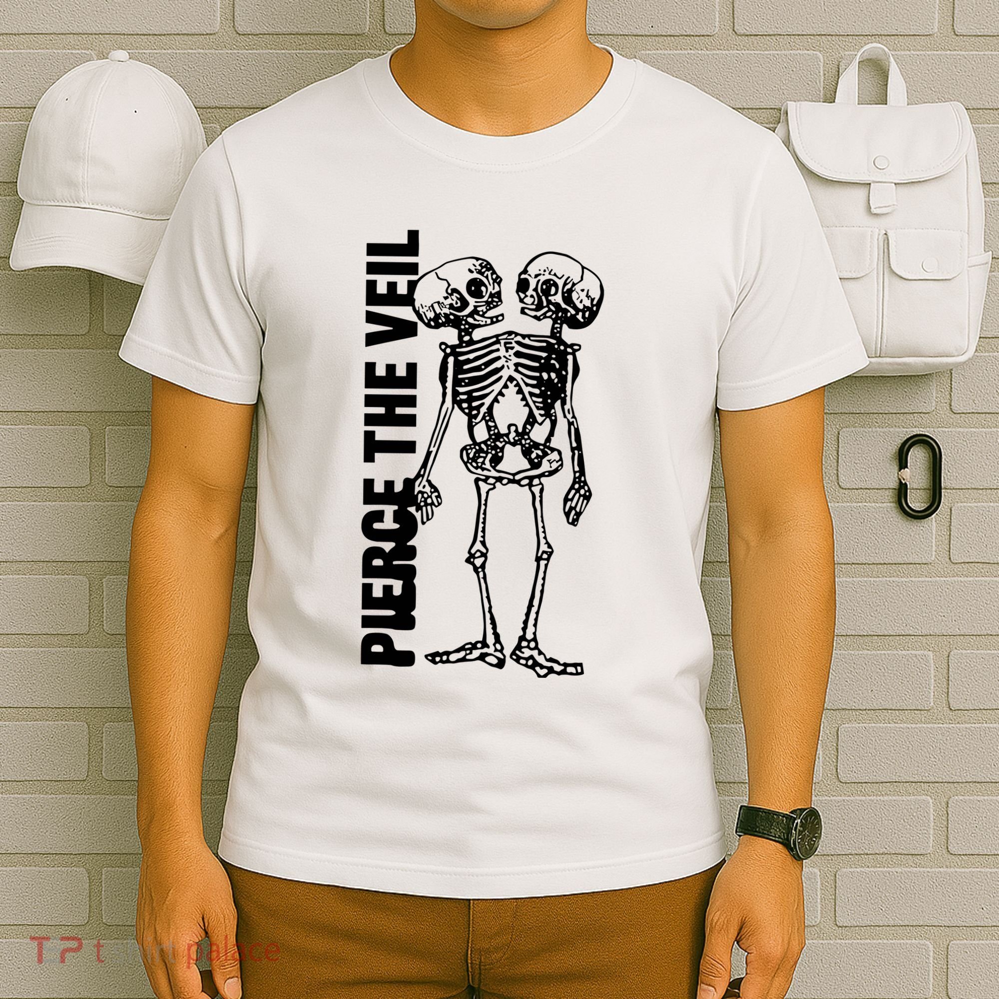 Tan Conjoined Skeleton T-Shirt