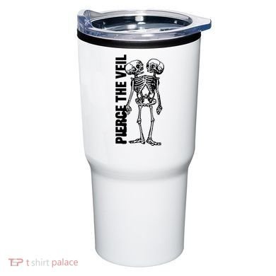 Tan Conjoined Skeleton Tumbler