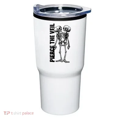 Tan Conjoined Skeleton Tumbler
