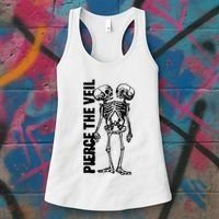 Tan Conjoined Skeleton Women's Tank Top thumb 3