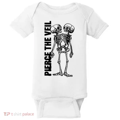 Tan Conjoined Skeleton Baby Bodysuit