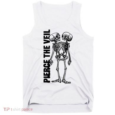 Tan Conjoined Skeleton Tank Top