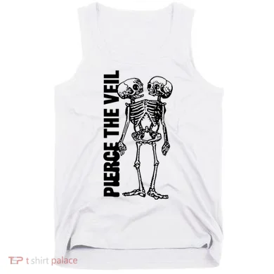 Tan Conjoined Skeleton Tank Top