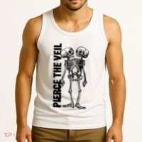 Tan Conjoined Skeleton Tank Top thumb 3