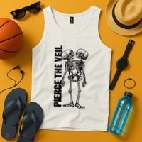 Tan Conjoined Skeleton Tank Top thumb 4