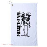 Tan Conjoined Skeleton Golf Towel thumb 0