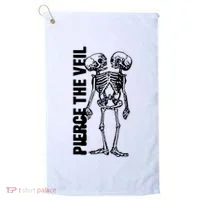 Tan Conjoined Skeleton Golf Towel thumb 0