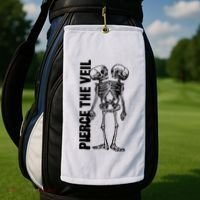 Tan Conjoined Skeleton Golf Towel thumb 2