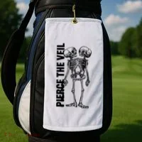Tan Conjoined Skeleton Golf Towel thumb 2