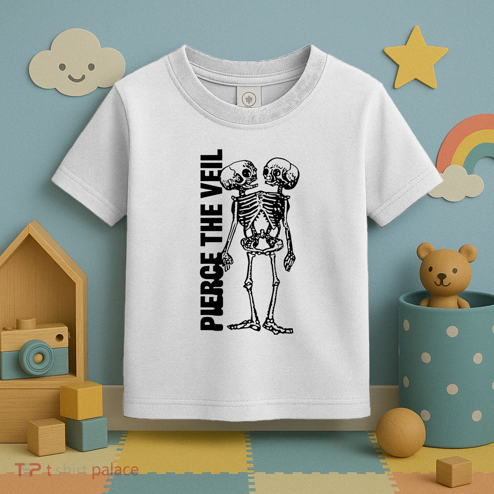 Tan Conjoined Skeleton Toddler T-Shirt