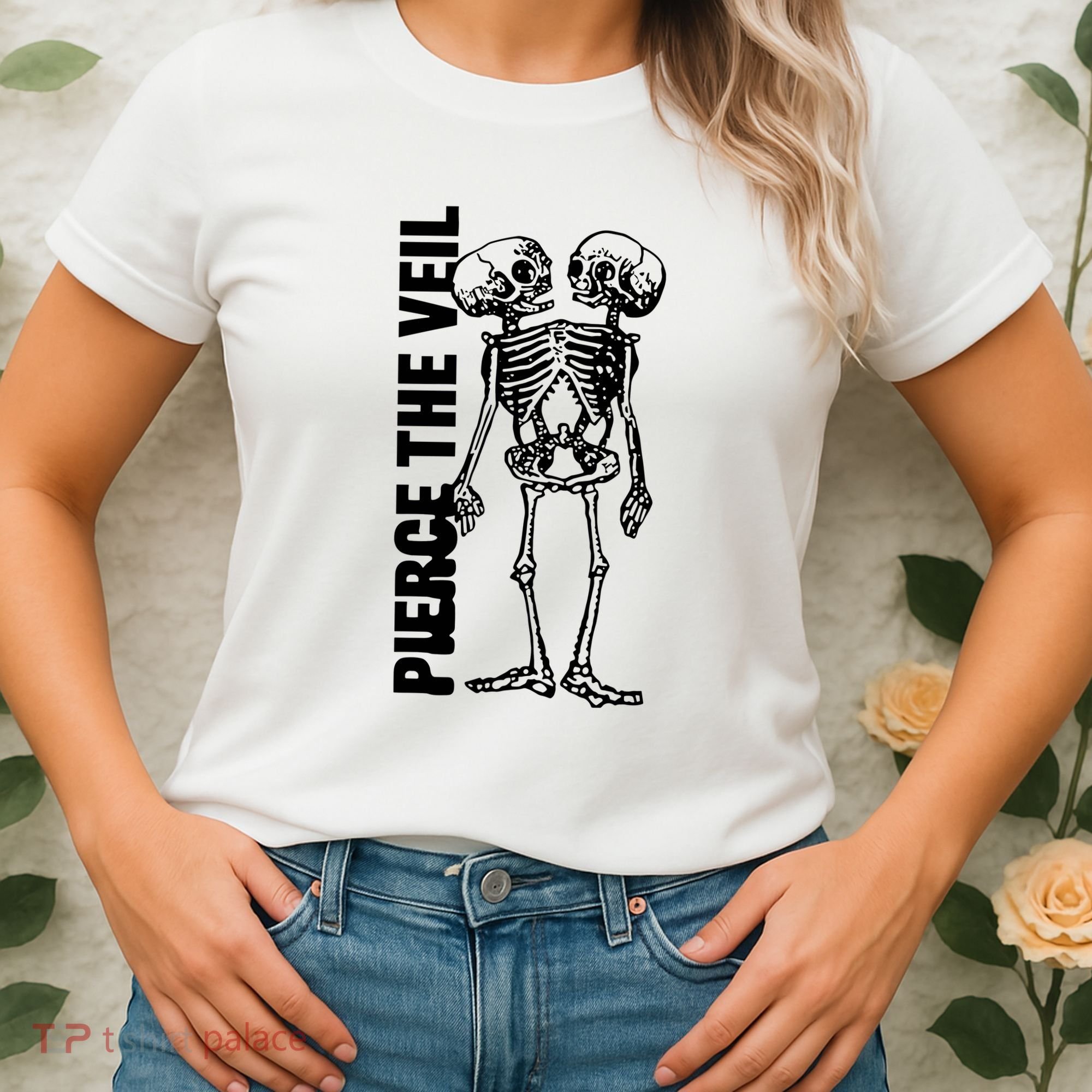 Tan Conjoined Skeleton Women's T-Shirt