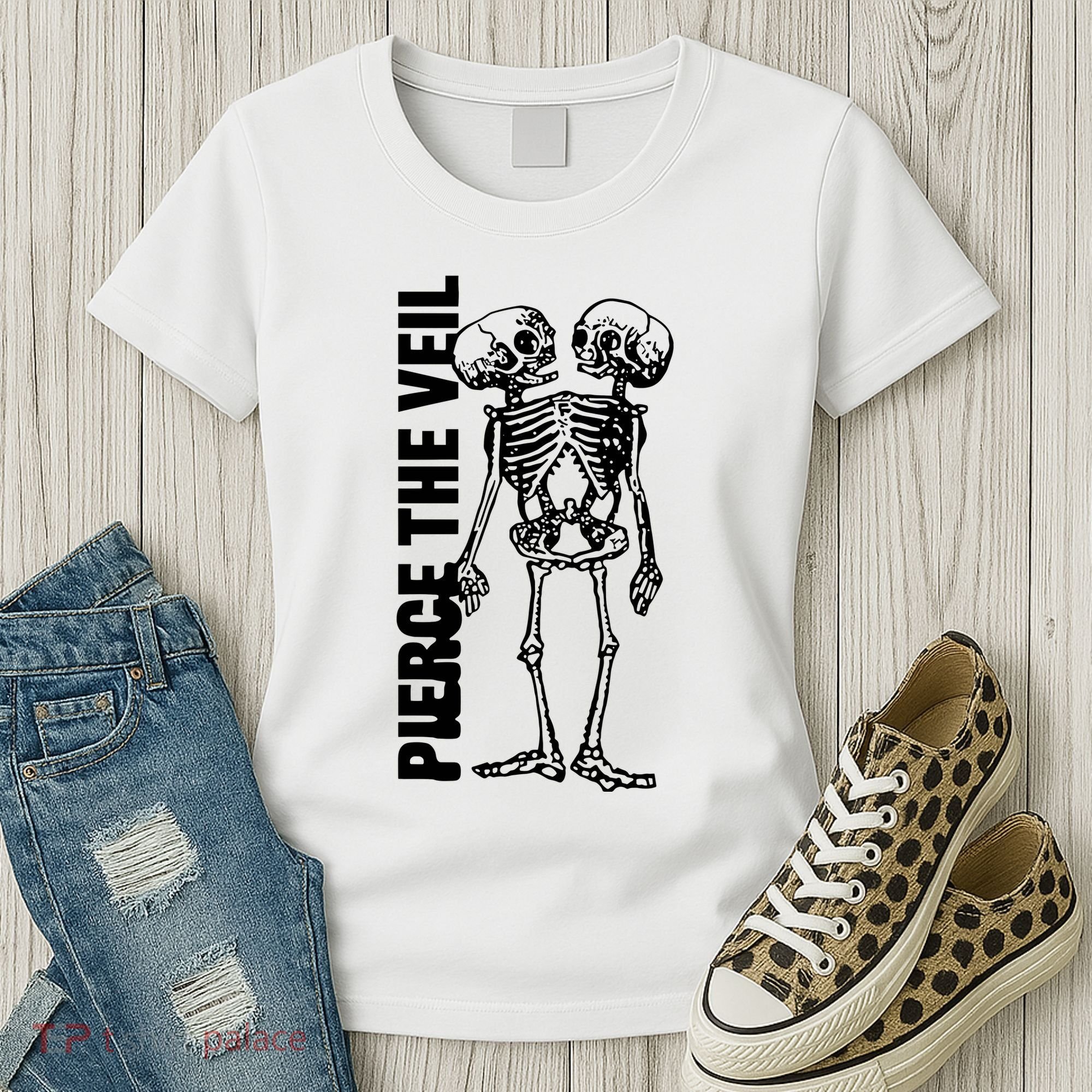 Tan Conjoined Skeleton Women's T-Shirt