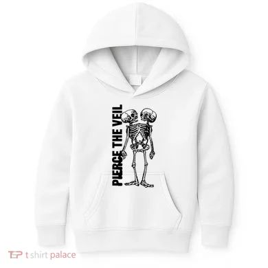 Tan Conjoined Skeleton Kids Hoodie