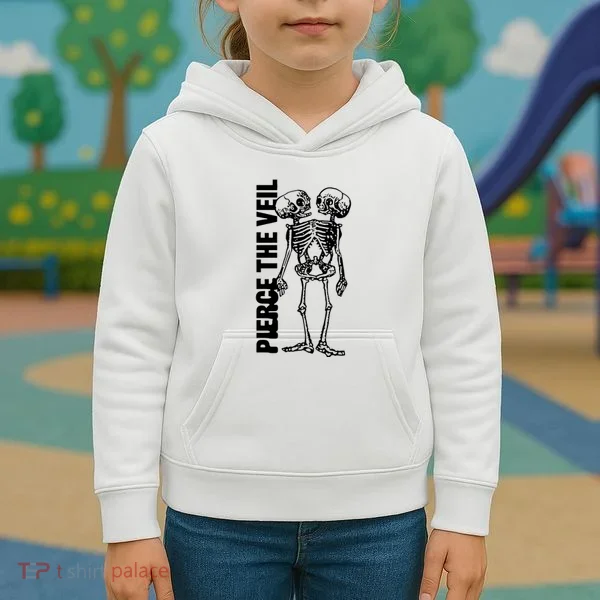 Tan Conjoined Skeleton Kids Hoodie