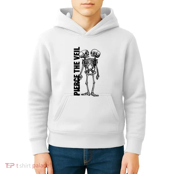 Tan Conjoined Skeleton Kids Hoodie