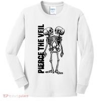 Tan Conjoined Skeleton Kids Long Sleeve Shirt thumb 0