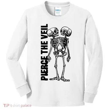 Tan Conjoined Skeleton Kids Long Sleeve Shirt