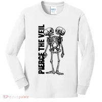 Tan Conjoined Skeleton Kids Long Sleeve Shirt thumb 0