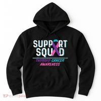Thyroid Cancer Support Squad Friend Family Awareness Ribbon Hoodie thumb 0
