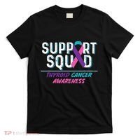 Thyroid Cancer Support Squad Friend Family Awareness Ribbon T-Shirt thumb 0