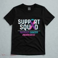 Thyroid Cancer Support Squad Friend Family Awareness Ribbon T-Shirt thumb 5