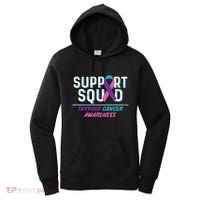 Thyroid Cancer Support Squad Friend Family Awareness Ribbon Women's Hoodie thumb 0