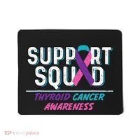 Thyroid Cancer Support Squad Friend Family Awareness Ribbon Mousepad thumb 0