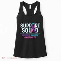 Thyroid Cancer Support Squad Friend Family Awareness Ribbon Women's Tank Top thumb 0