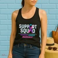 Thyroid Cancer Support Squad Friend Family Awareness Ribbon Women's Tank Top thumb 2