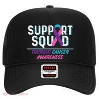 Thyroid Cancer Support Squad Friend Family Awareness Ribbon Hat thumb 0