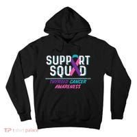 Thyroid Cancer Support Squad Friend Family Awareness Ribbon Tall Hoodie thumb 0