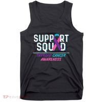 Thyroid Cancer Support Squad Friend Family Awareness Ribbon Tank Top thumb 0