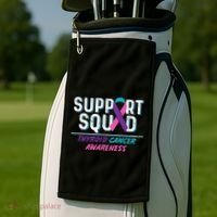 Thyroid Cancer Support Squad Friend Family Awareness Ribbon Golf Towel thumb 2