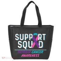 Thyroid Cancer Support Squad Friend Family Awareness Ribbon Tote Bag thumb 0