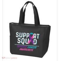 Thyroid Cancer Support Squad Friend Family Awareness Ribbon Tote Bag thumb 3