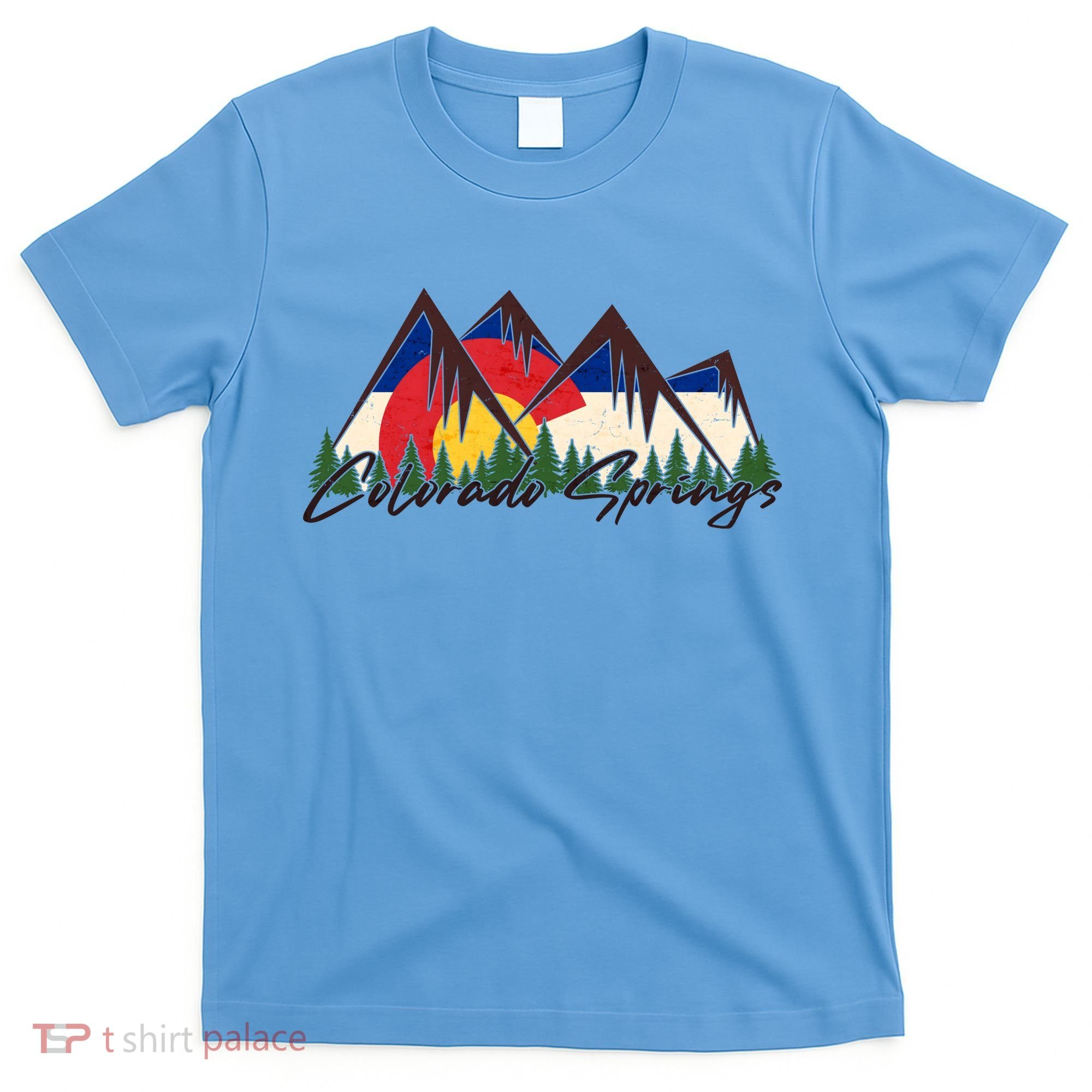 Travel Colorado Springs Colorado State Flag T-Shirt