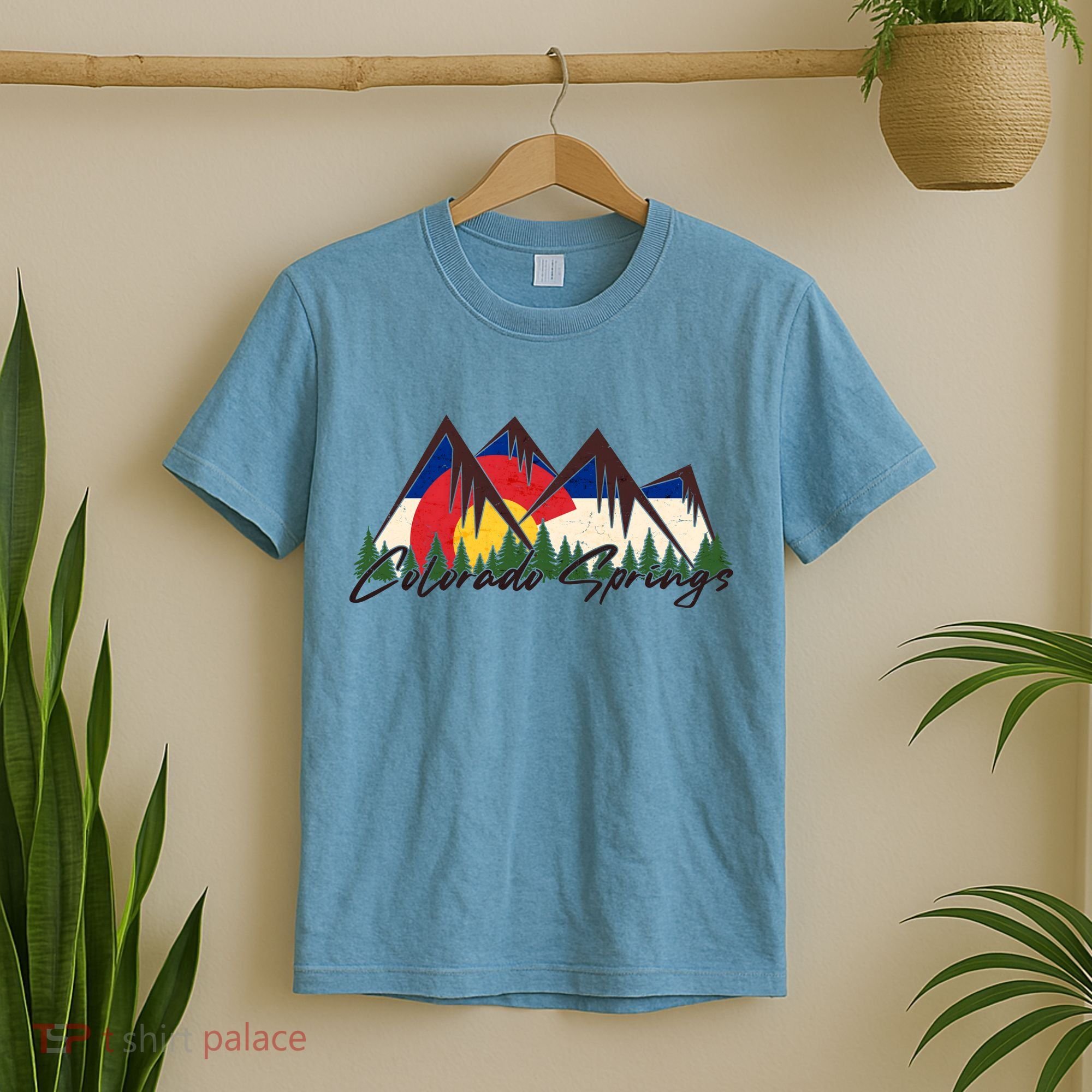 Travel Colorado Springs Colorado State Flag T-Shirt