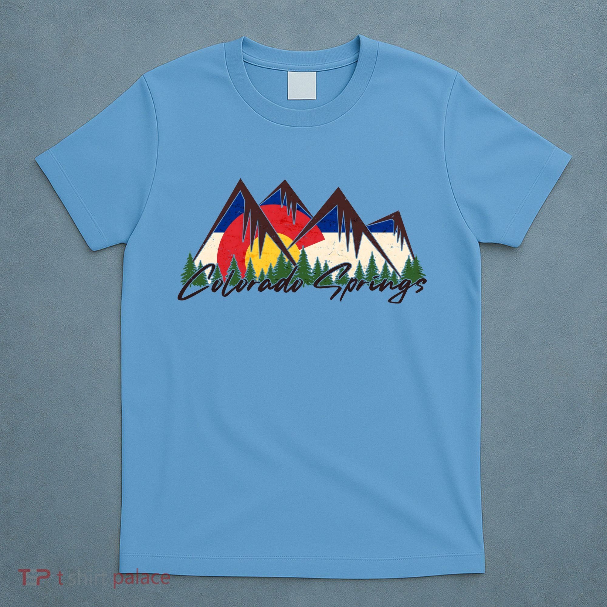 Travel Colorado Springs Colorado State Flag T-Shirt