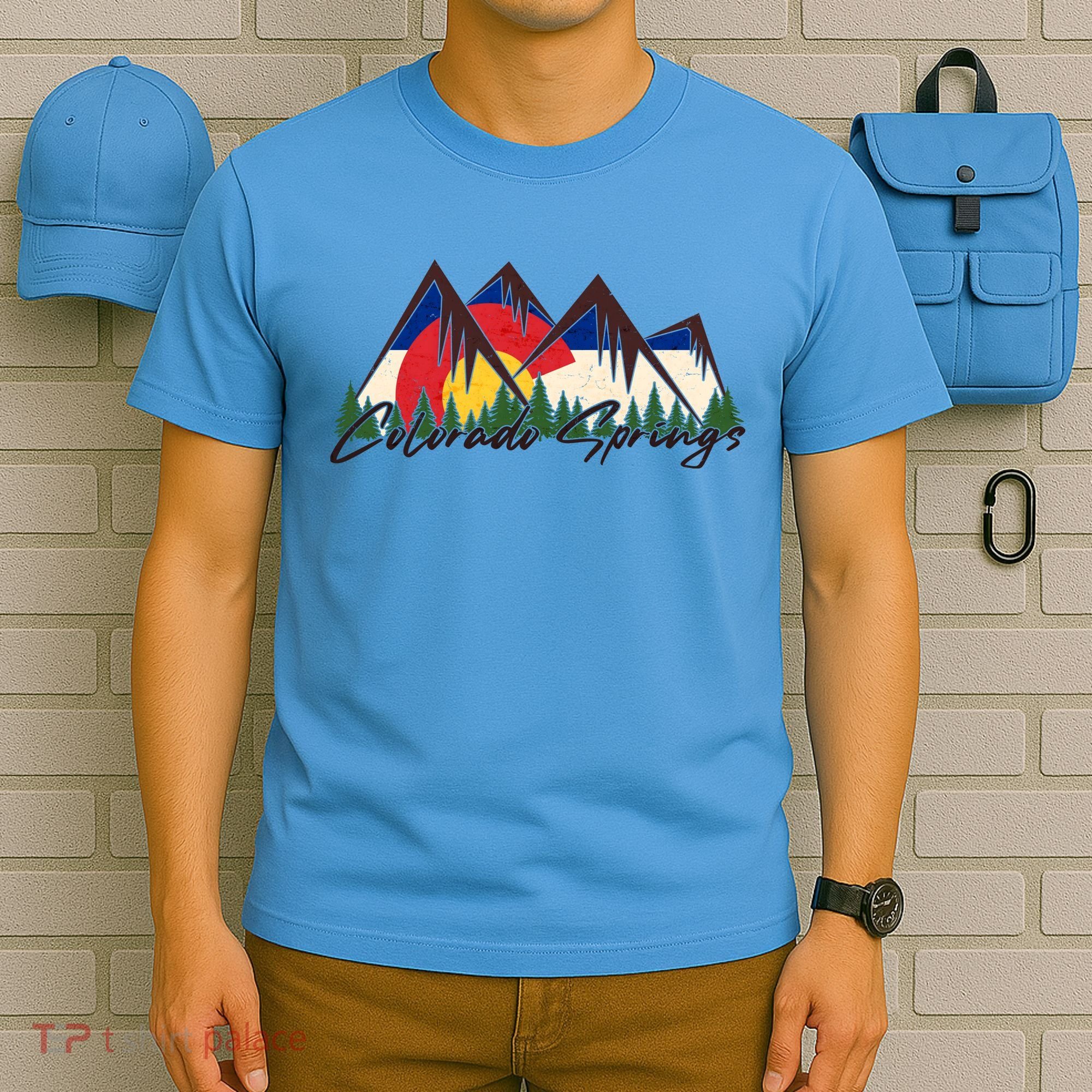 Travel Colorado Springs Colorado State Flag T-Shirt