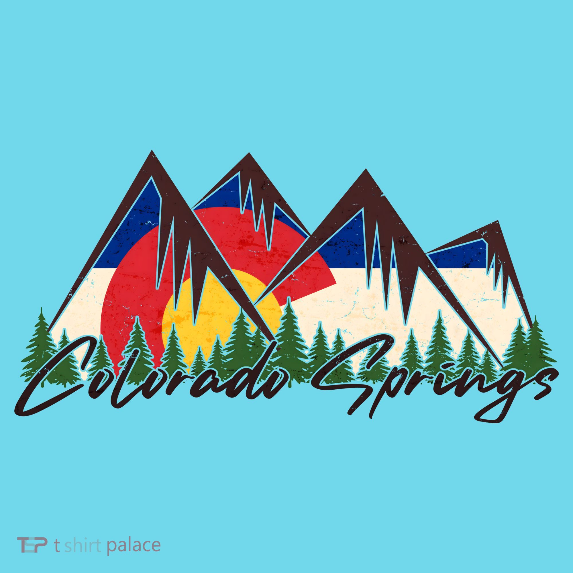 Travel Colorado Springs Colorado State Flag T-Shirt